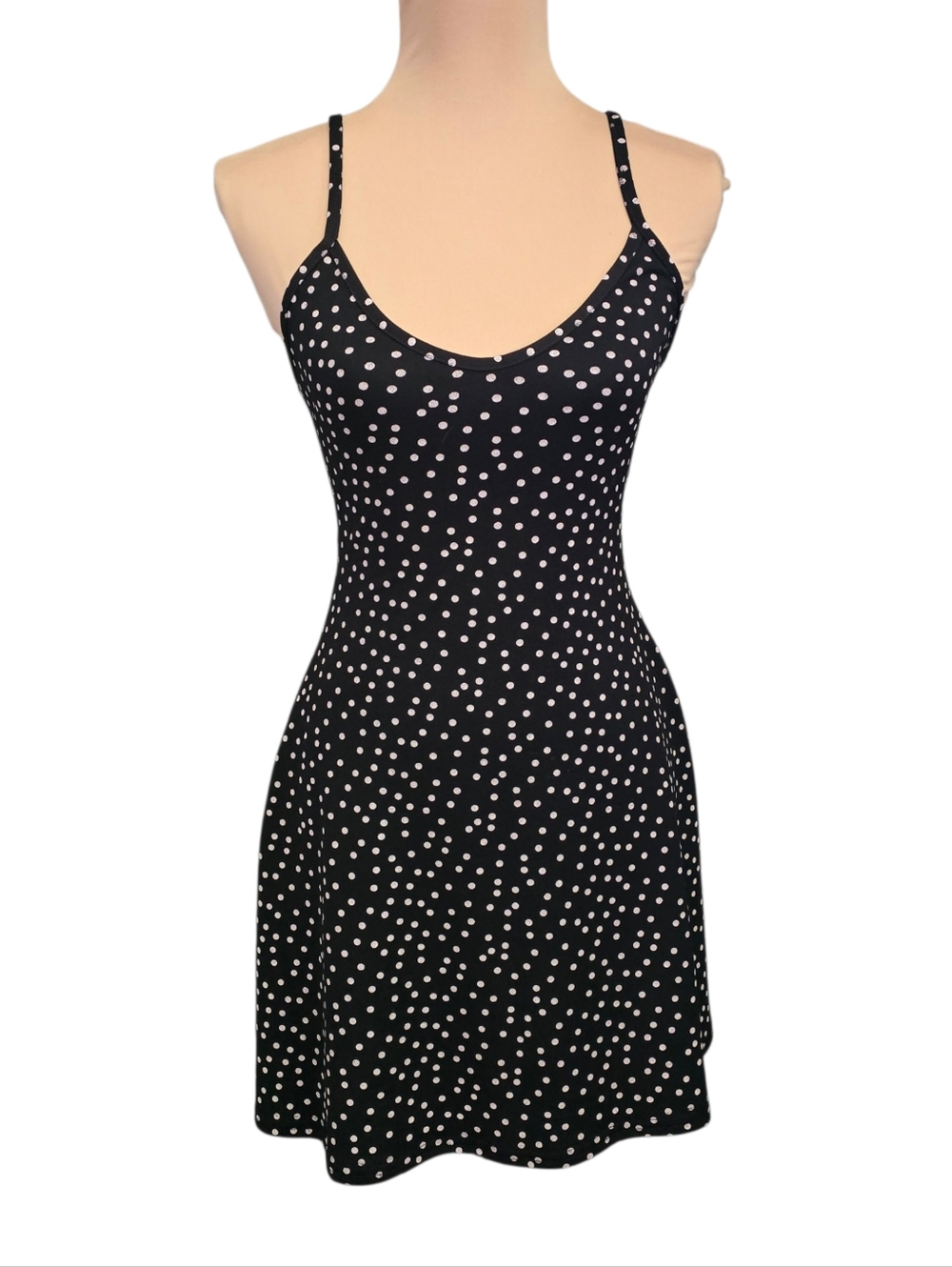 Women's Missguided Polka Dot Fit And Flare Dress - Size 6